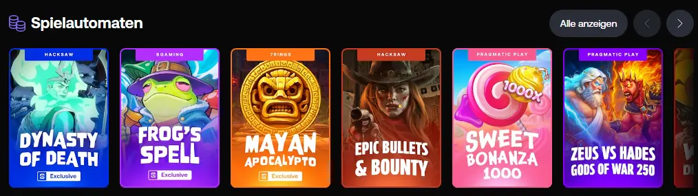 Spielkatalog im Online Casino – Slots, Tischspiele und Live-Casino auf einer Seite